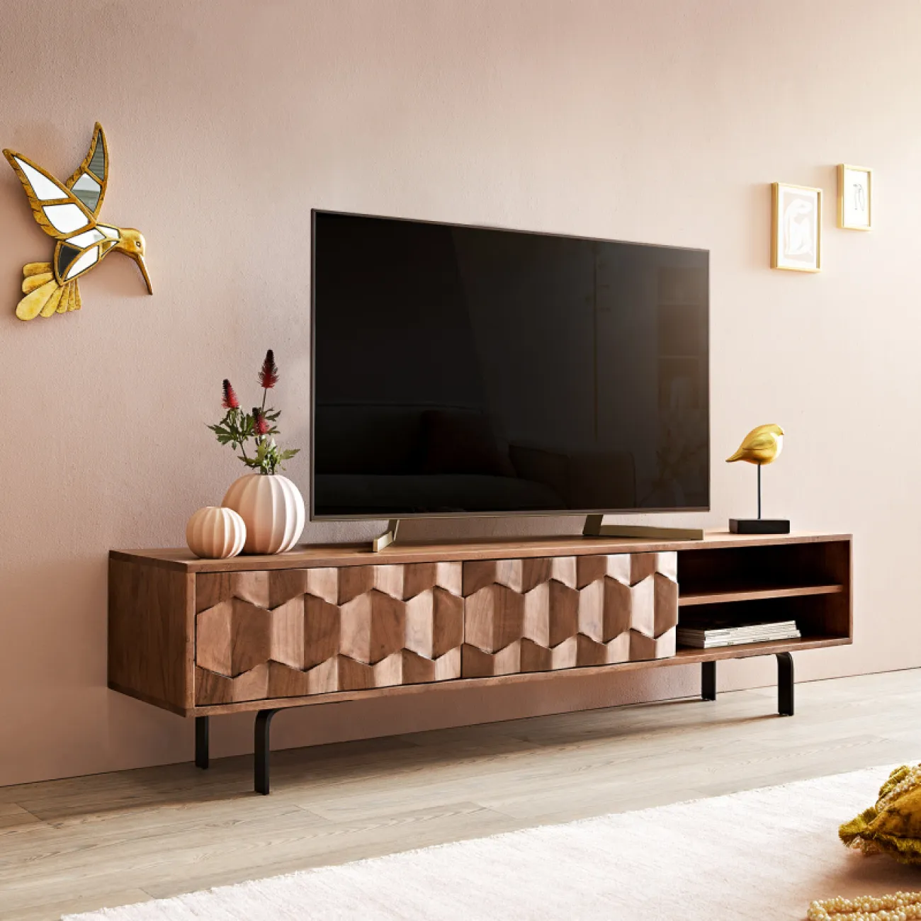 Тумба под телевизор из массива дерева LaLume MB22361-22 от LaLume