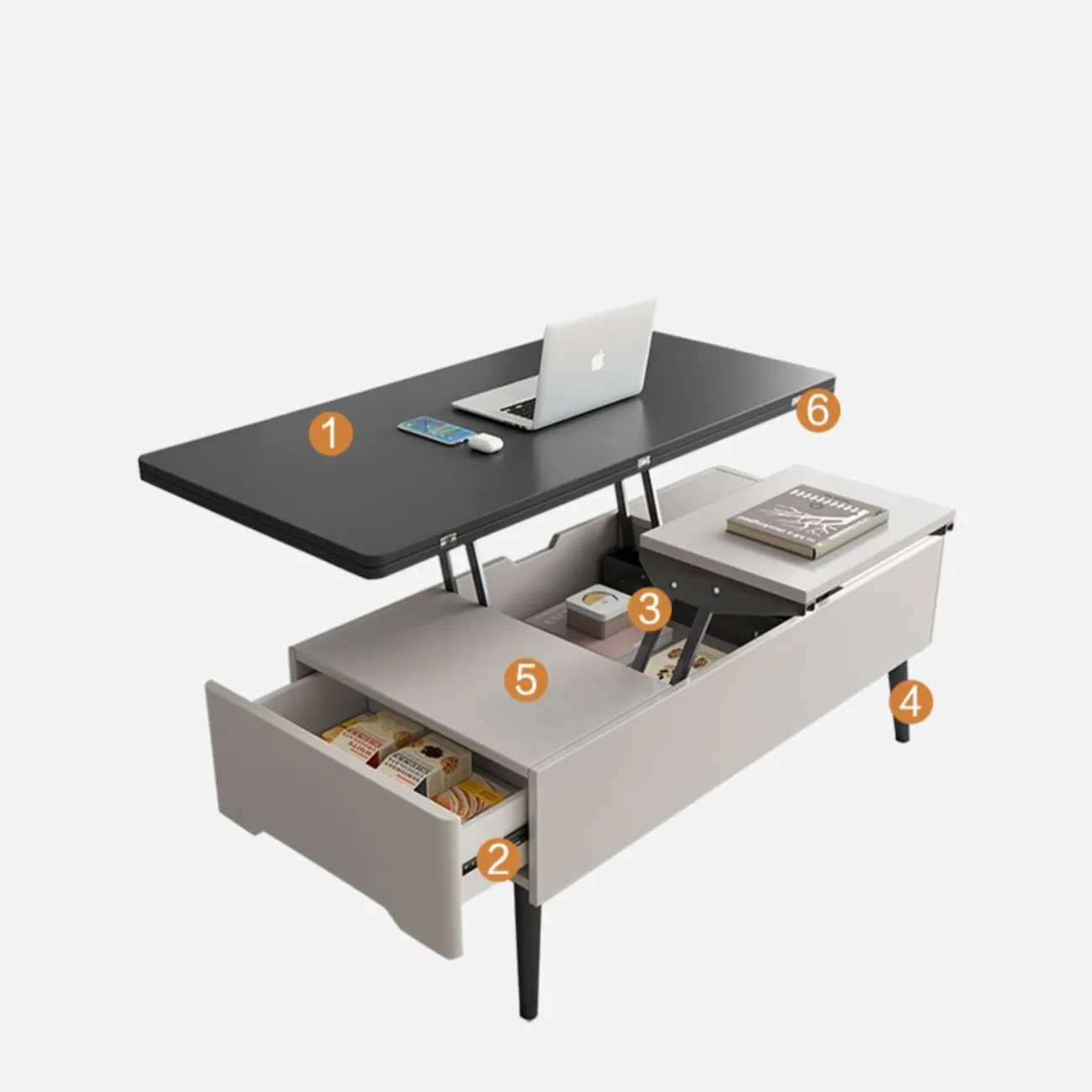 Многофункциональный журнальный столик ST22321-06 от LaLume Многофункциональный журнальный столик ST22321-06 от LaLume