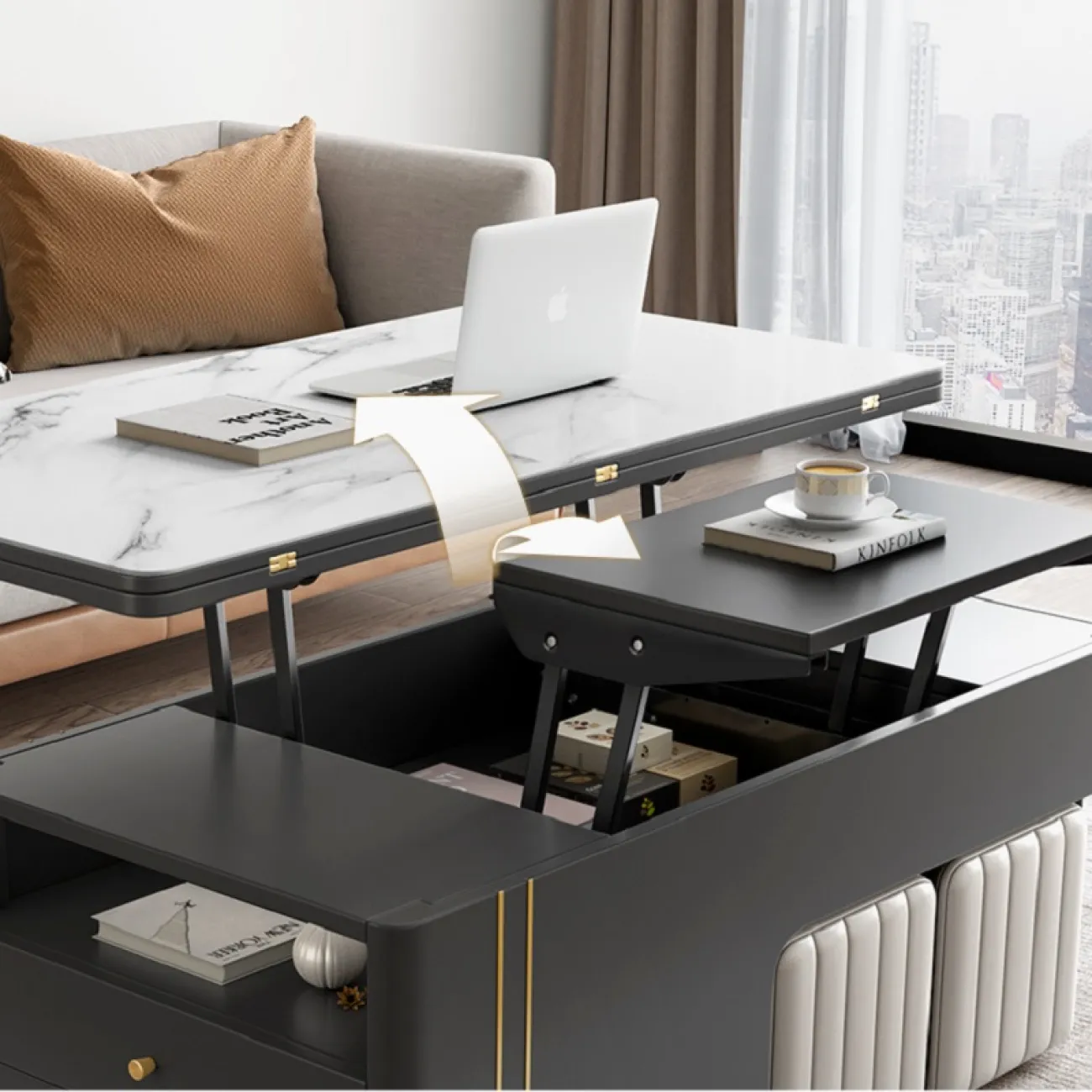 Многофункциональный журнальный столик ST22324-06 от LaLume Многофункциональный журнальный столик ST22324-06 от LaLume