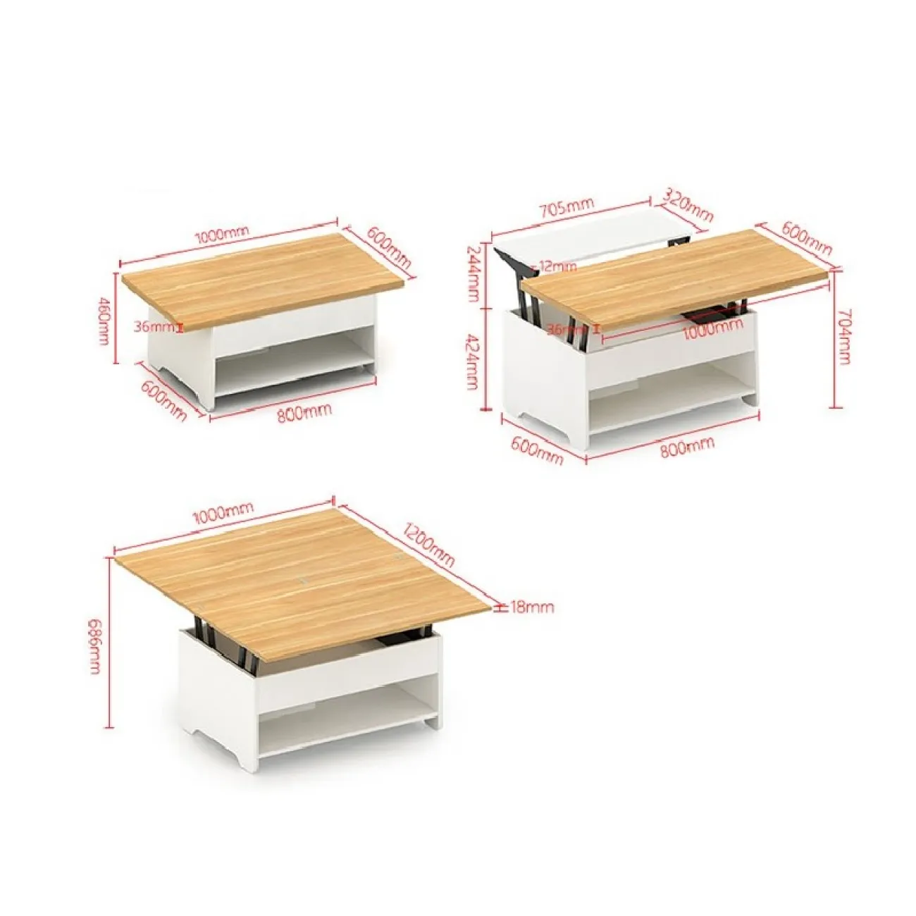 Многофункциональный журнальный столик ST22333-06 от LaLume Многофункциональный журнальный столик ST22333-06 от LaLume