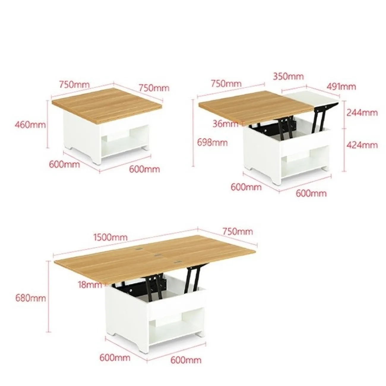 Многофункциональный журнальный столик ST22333-06 от LaLume Многофункциональный журнальный столик ST22333-06 от LaLume