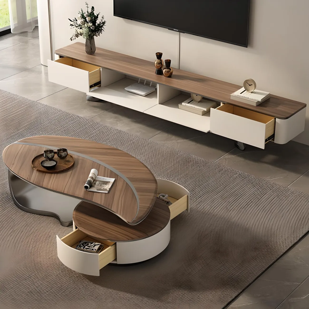 Деревянный журнальный столик Feng 37540-30 в современном стиле