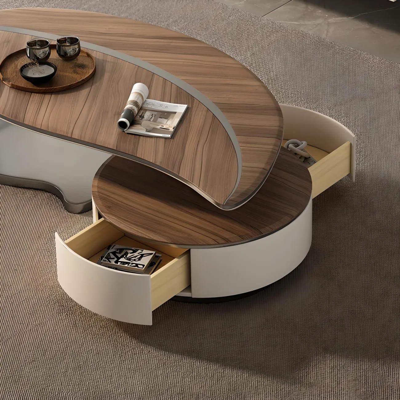 Деревянный журнальный столик Feng 37540-30 в современном стиле