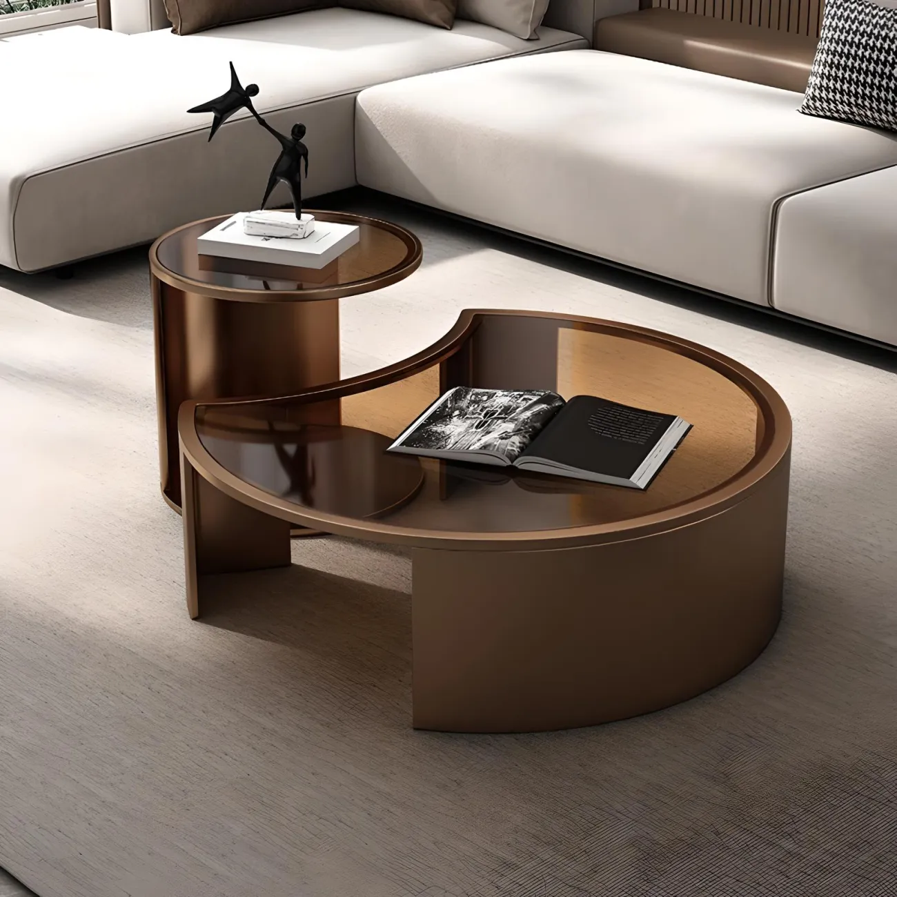 Стеклянный журнальный столик Feng 37544-30 в минималистичном стиле Стеклянный журнальный столик Feng 37544-30 в минималистичном стиле