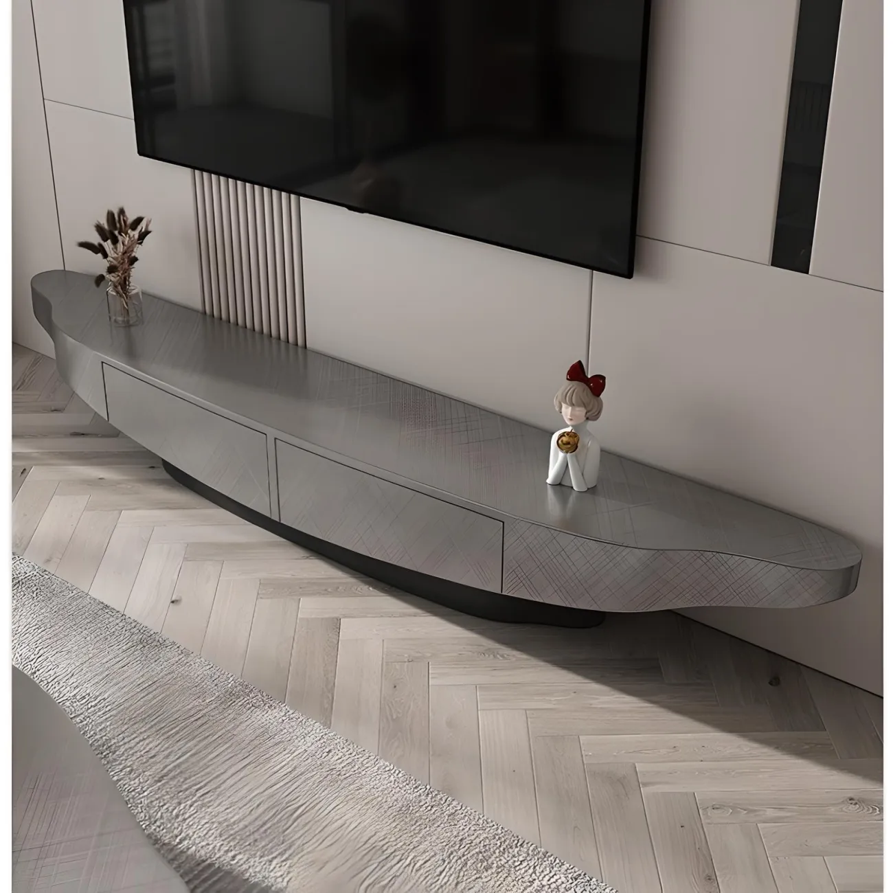 Плавающий телевизионный шкаф Feng 37547-30 в слвременном стиле