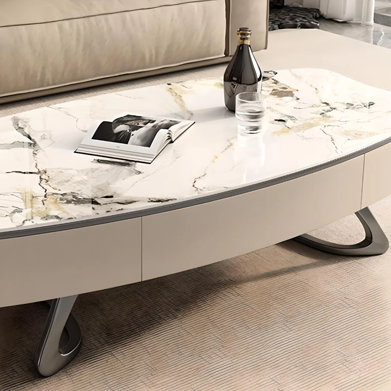 Минималистичный журнальный столик и тумба Feng 37552-30 в современном стиле