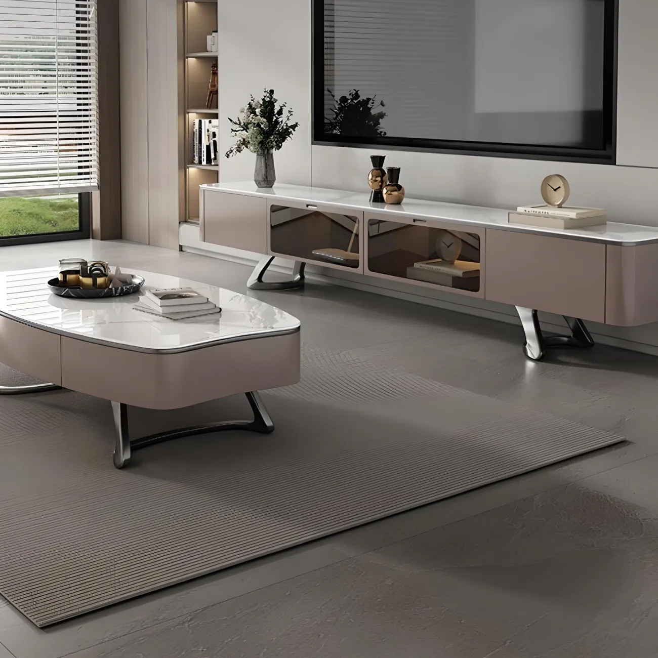 Итальянский журнальный столик и тумба Feng 37551-30 в минималистичном стиле