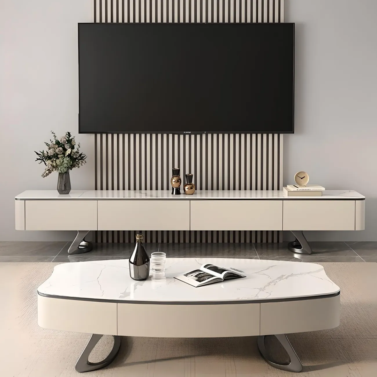 Итальянский журнальный столик и тумба Feng 37551-30 в минималистичном стиле