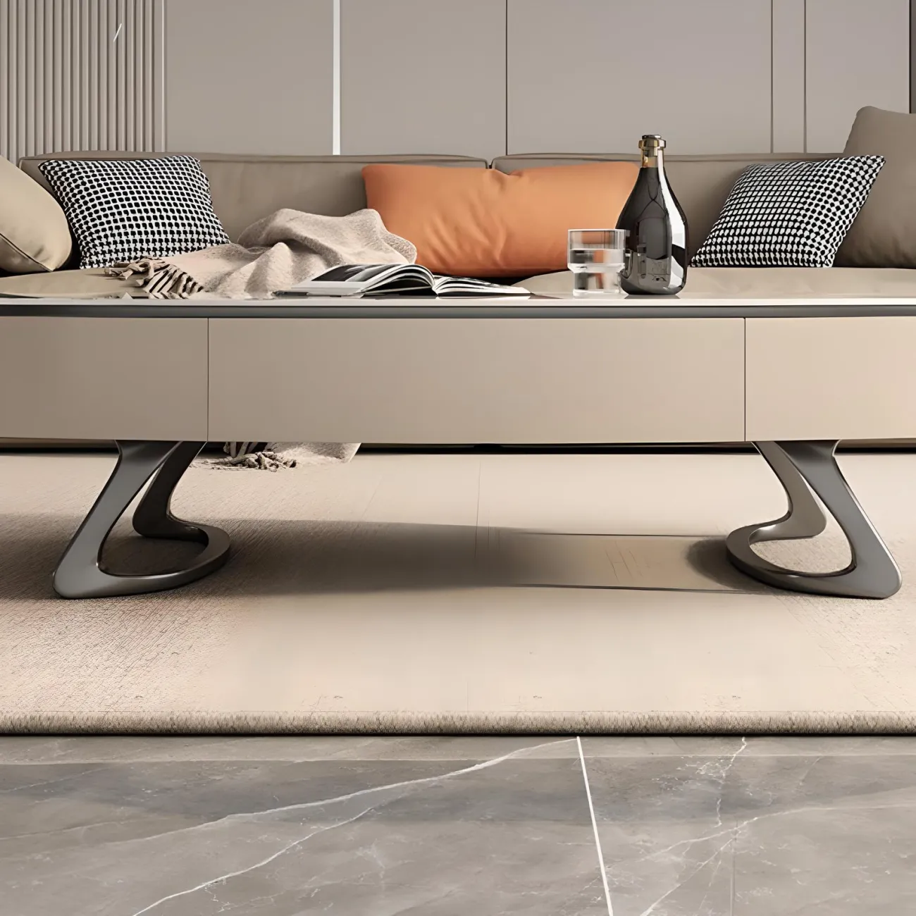 Минималистичный журнальный столик и тумба Feng 37552-30 в современном стиле