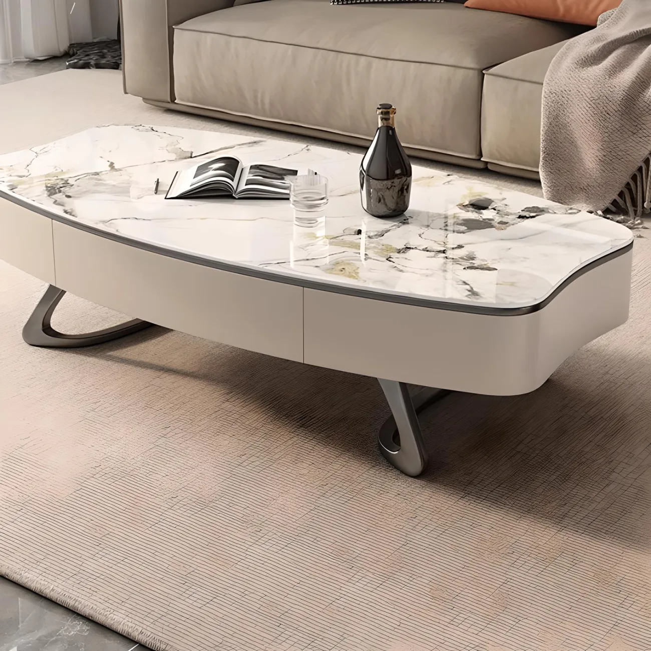 Минималистичный журнальный столик и тумба Feng 37552-30 в современном стиле