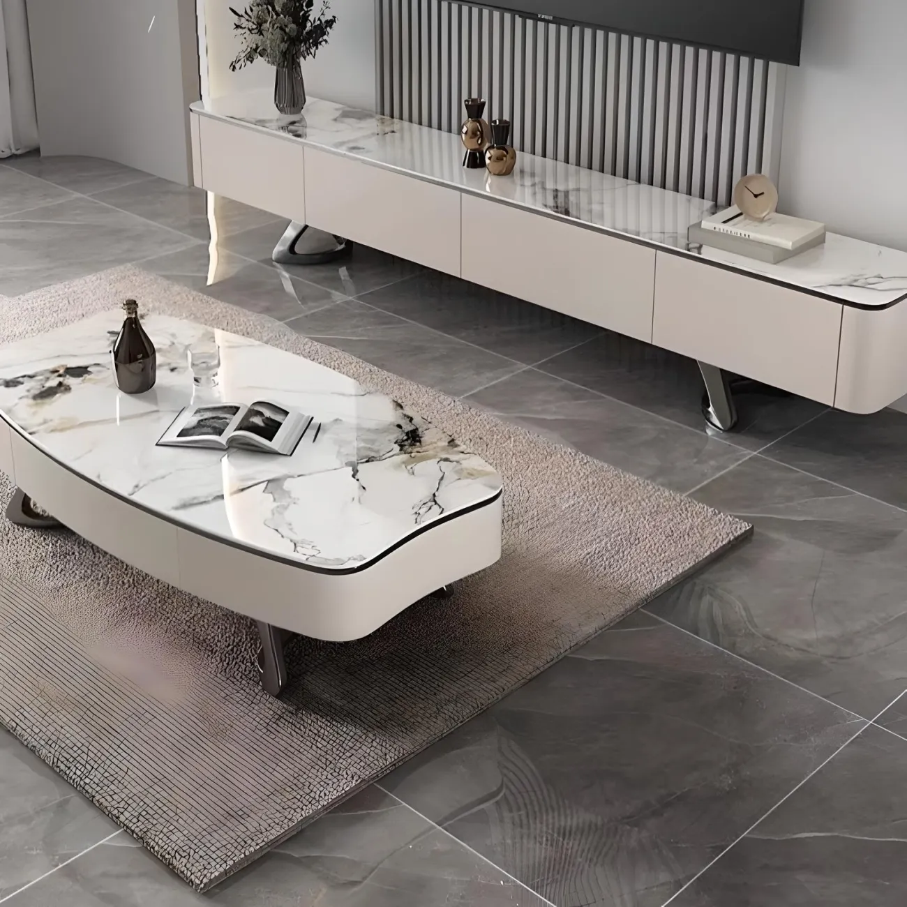 Минималистичный журнальный столик и тумба Feng 37552-30 в современном стиле