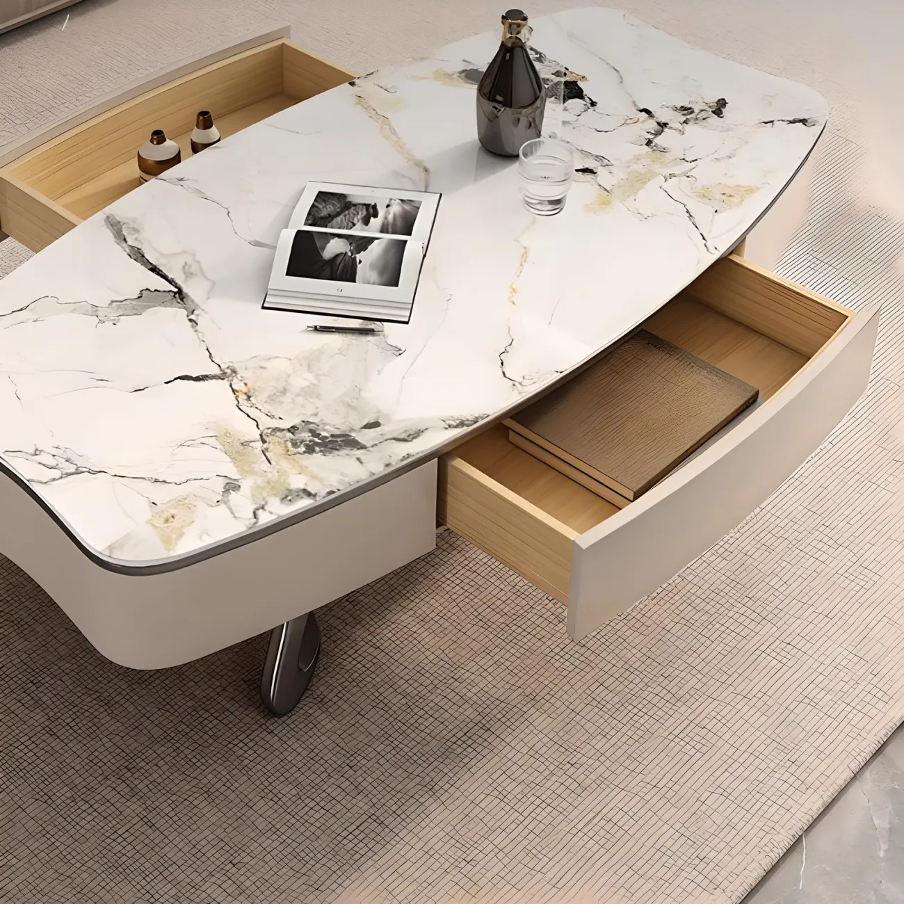 Минималистичный журнальный столик и тумба Feng 37552-30 в современном стиле