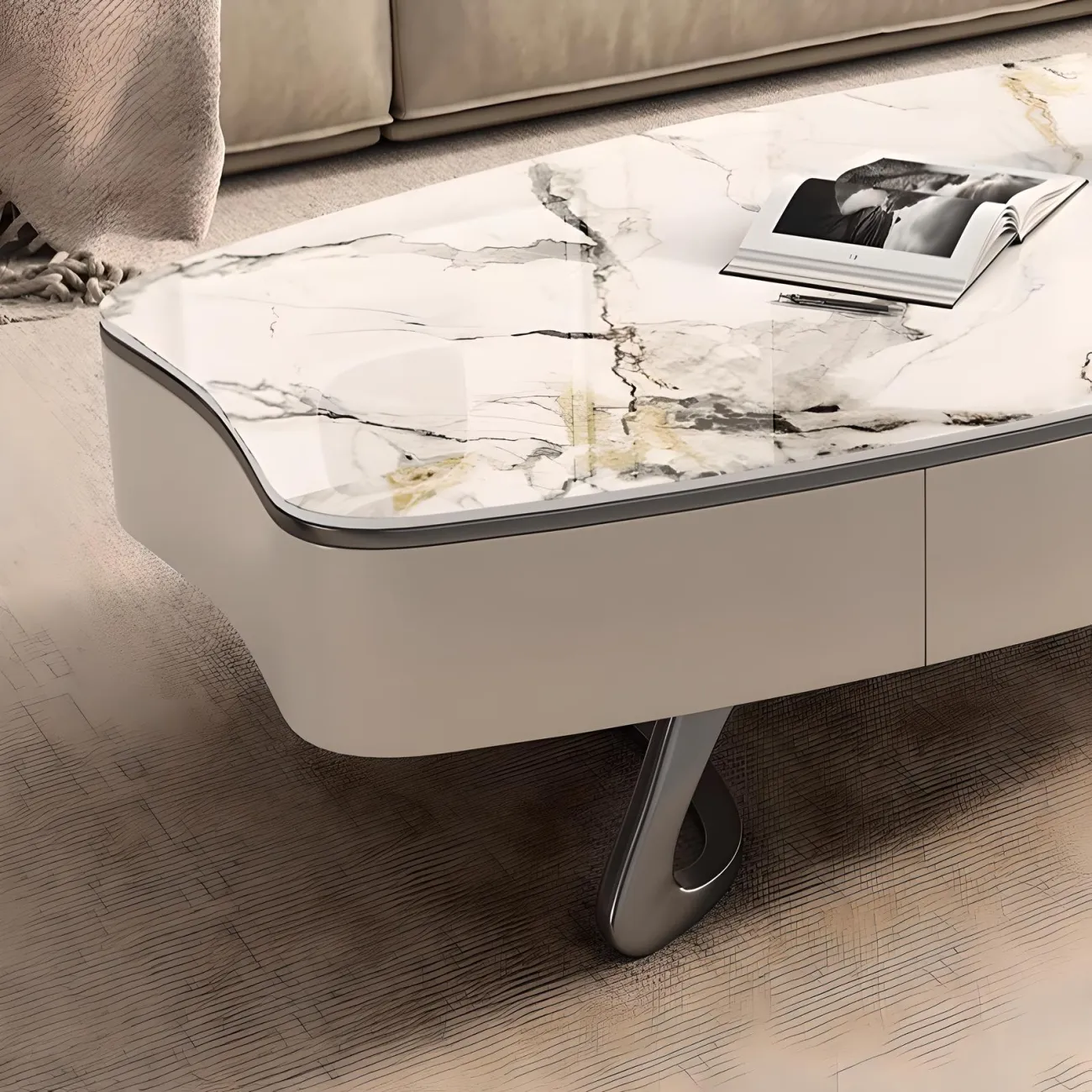 Минималистичный журнальный столик и тумба Feng 37552-30 в современном стиле