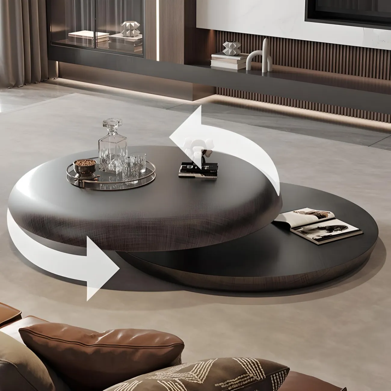 Вращающийся журнальный столик Feng 37554-30 в итальянском стиле