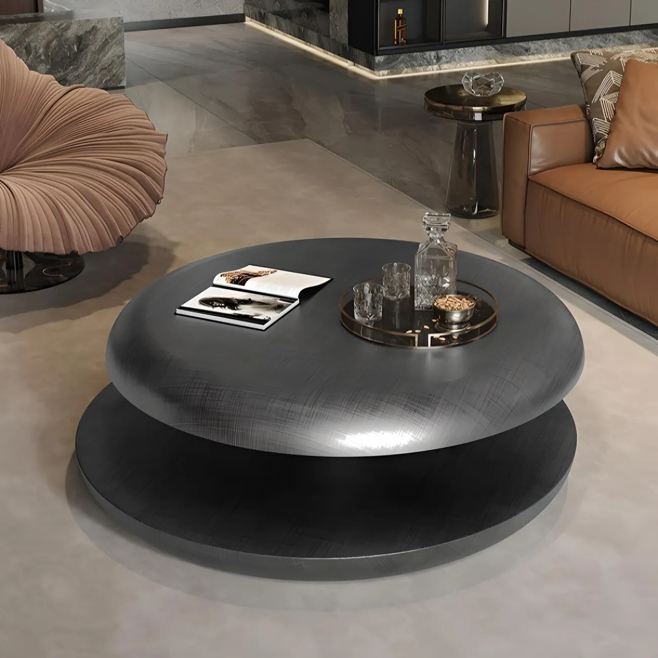 Вращающийся журнальный столик Feng 37554-30 в итальянском стиле