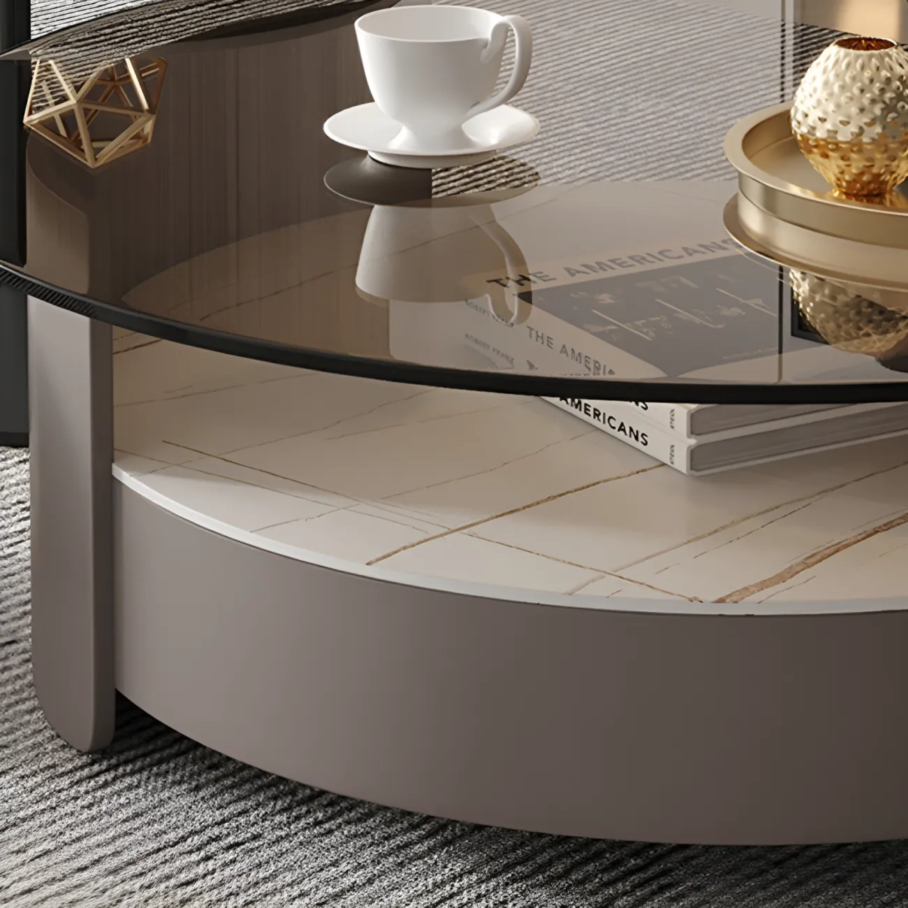 Комбинация из журнальных столиков и тумбы Feng 37555-30 в современном стиле Комбинация из журнальных столиков и тумбы Feng 37555-30 в современном стиле