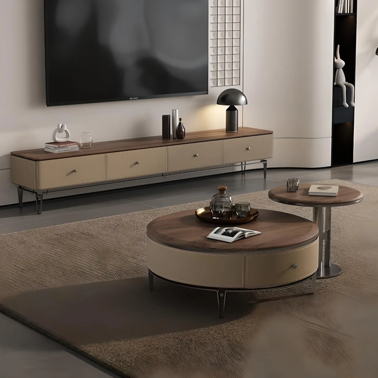 Дизайнерский журнальный столик Feng 37558-30 в современном стиле 