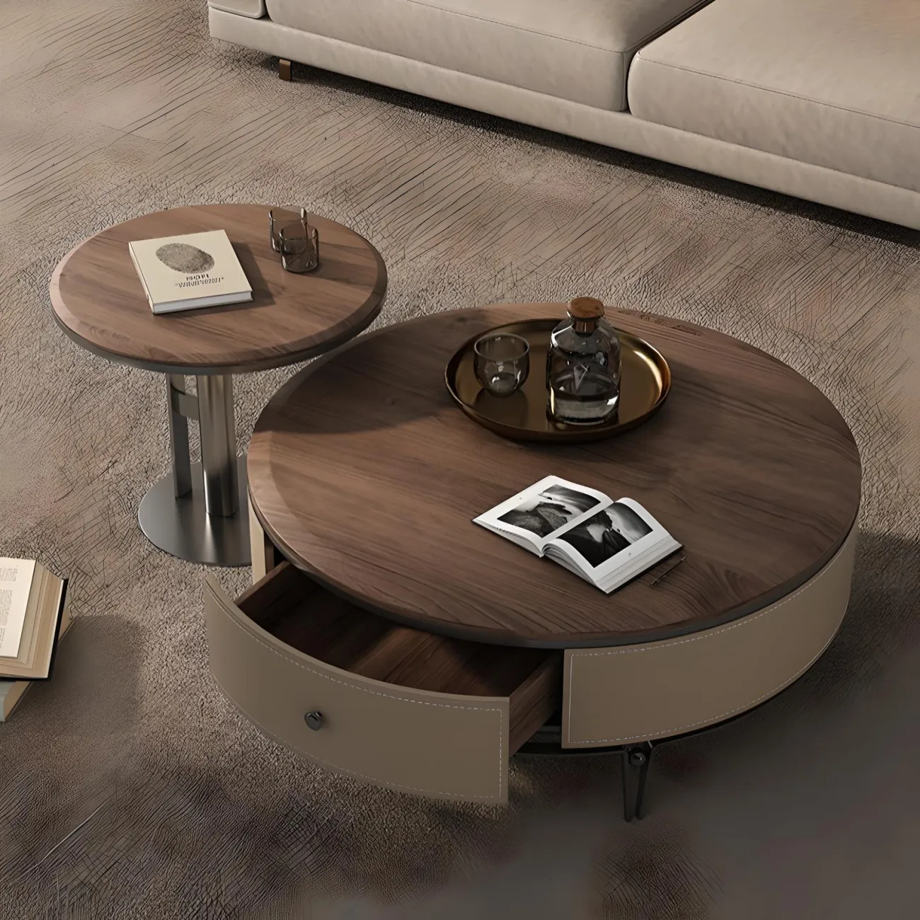 Дизайнерский журнальный столик Feng 37558-30 в современном стиле 