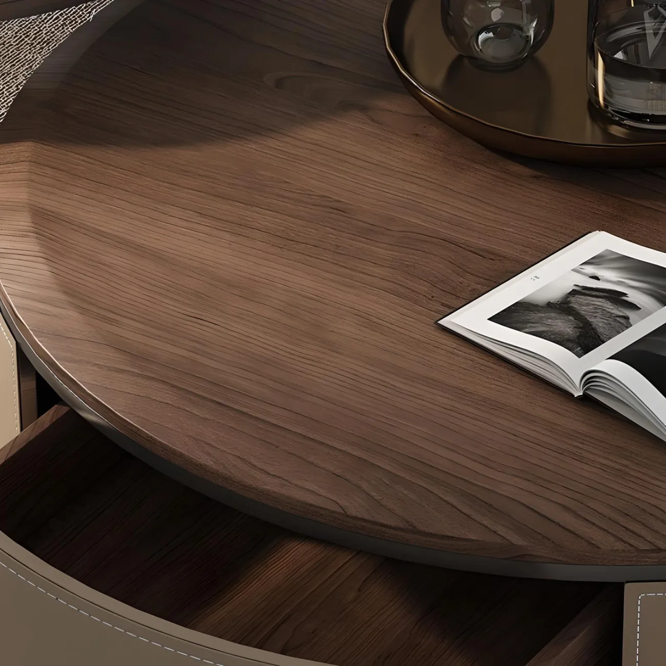 Дизайнерский журнальный столик Feng 37558-30 в современном стиле 