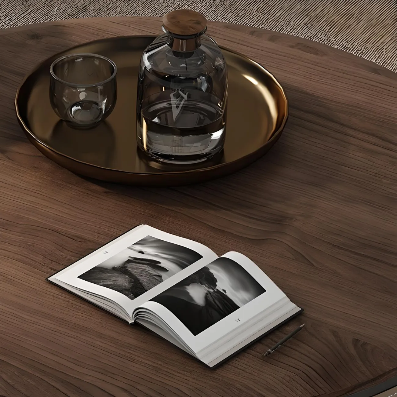 Дизайнерский журнальный столик Feng 37558-30 в современном стиле 