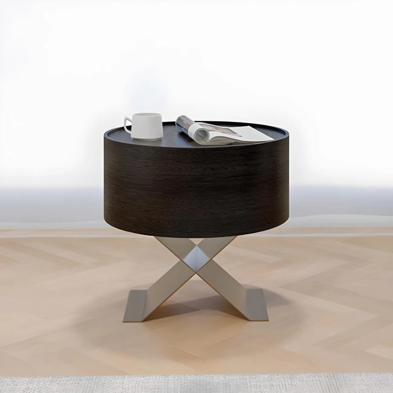 Минималистичная прикроватная тумба Mizeo 37563-30 в современном стиле