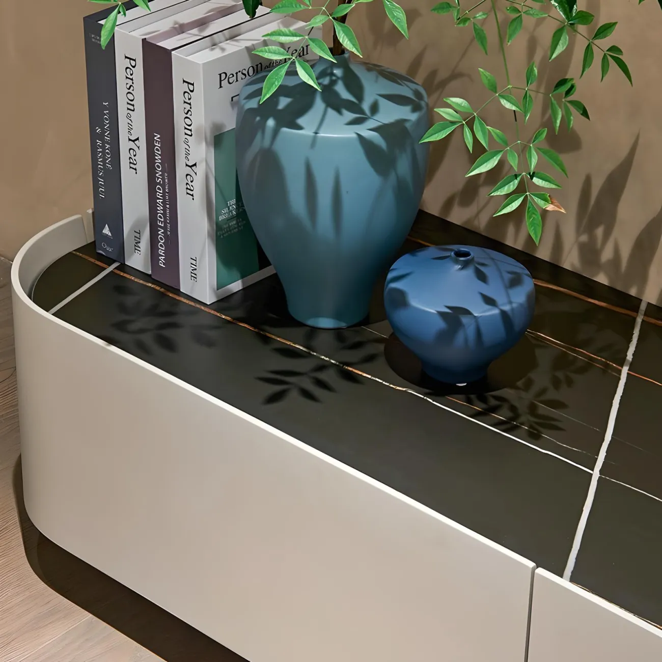 Современный журнальный столик и тумба Mizeo 37572-30 в минималистичном стиле 