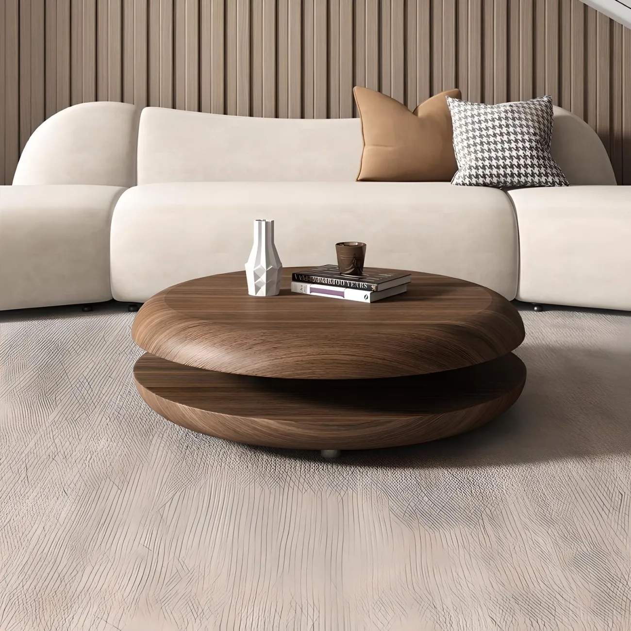 Круглый журнальный столик Mizeo 37576-30 в стиле минимализм