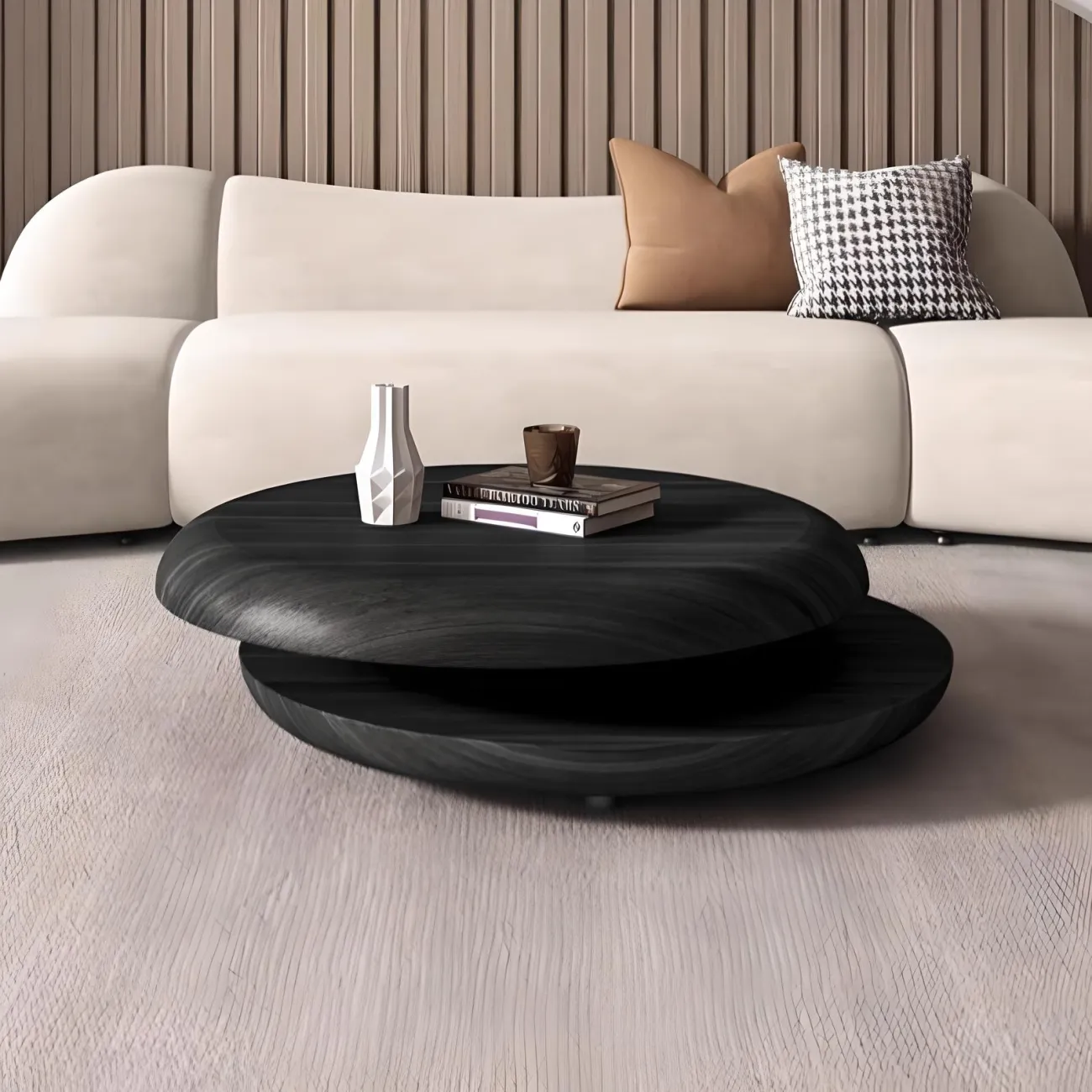 Круглый журнальный столик Mizeo 37576-30 в стиле минимализм