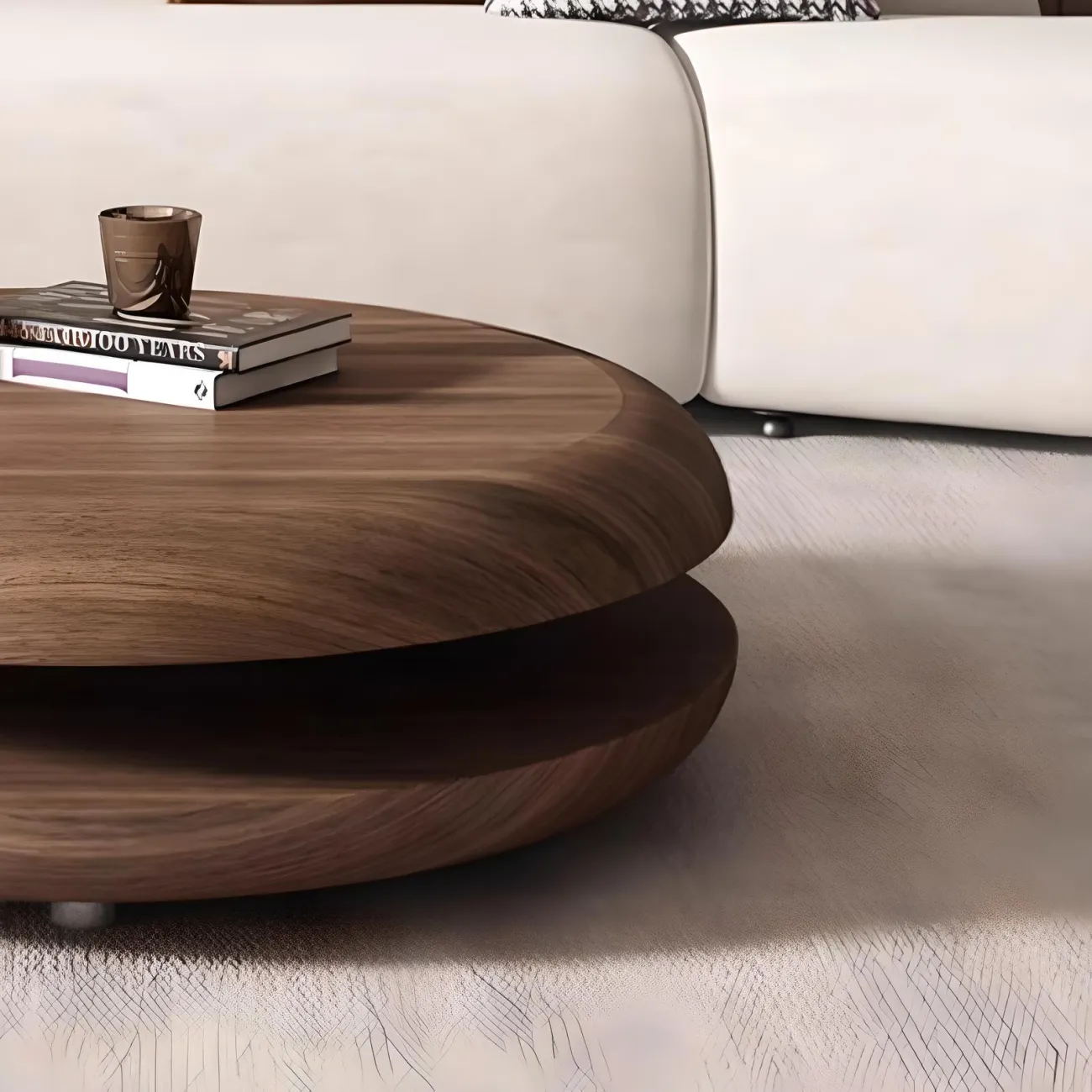 Круглый журнальный столик Mizeo 37576-30 в стиле минимализм