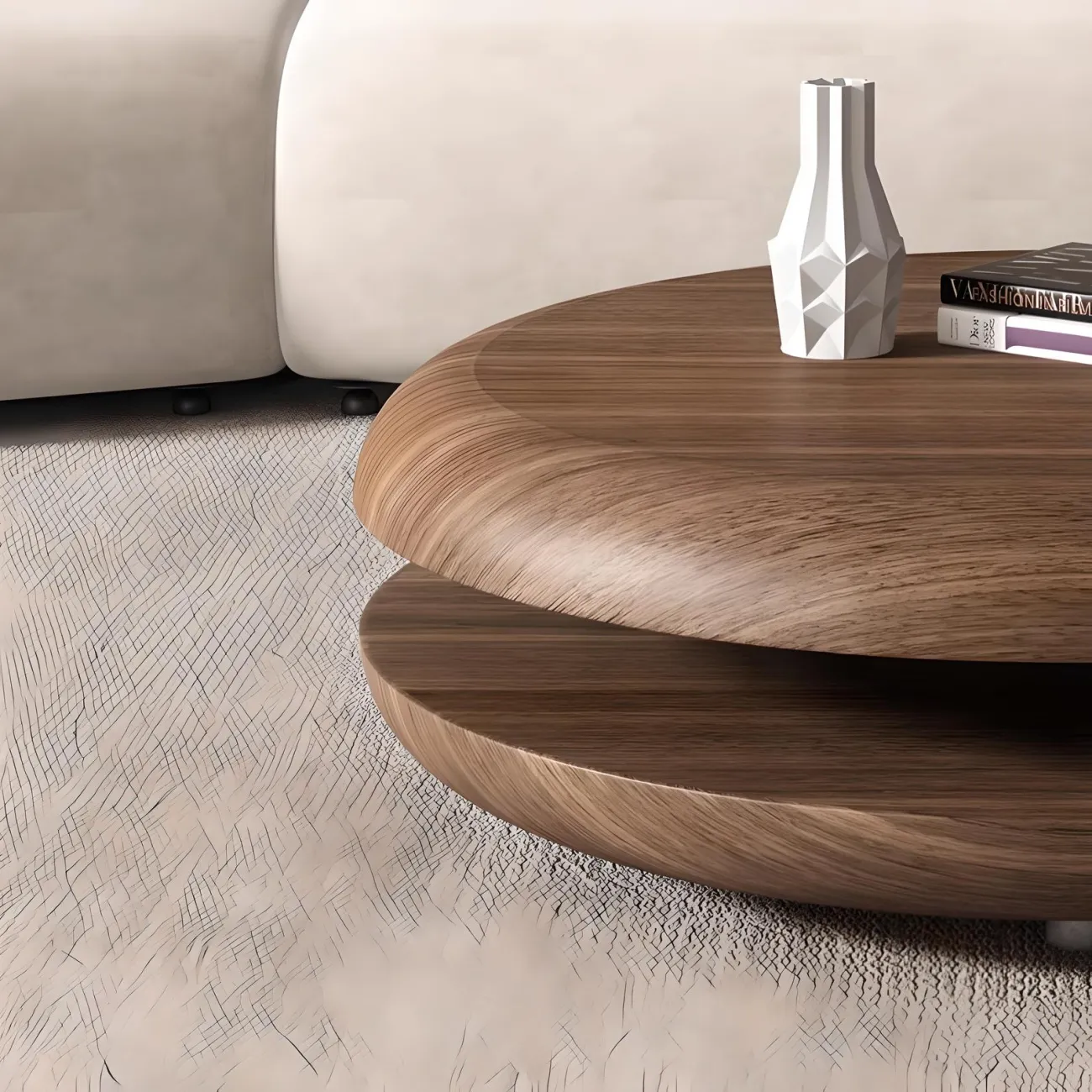 Круглый журнальный столик Mizeo 37576-30 в стиле минимализм