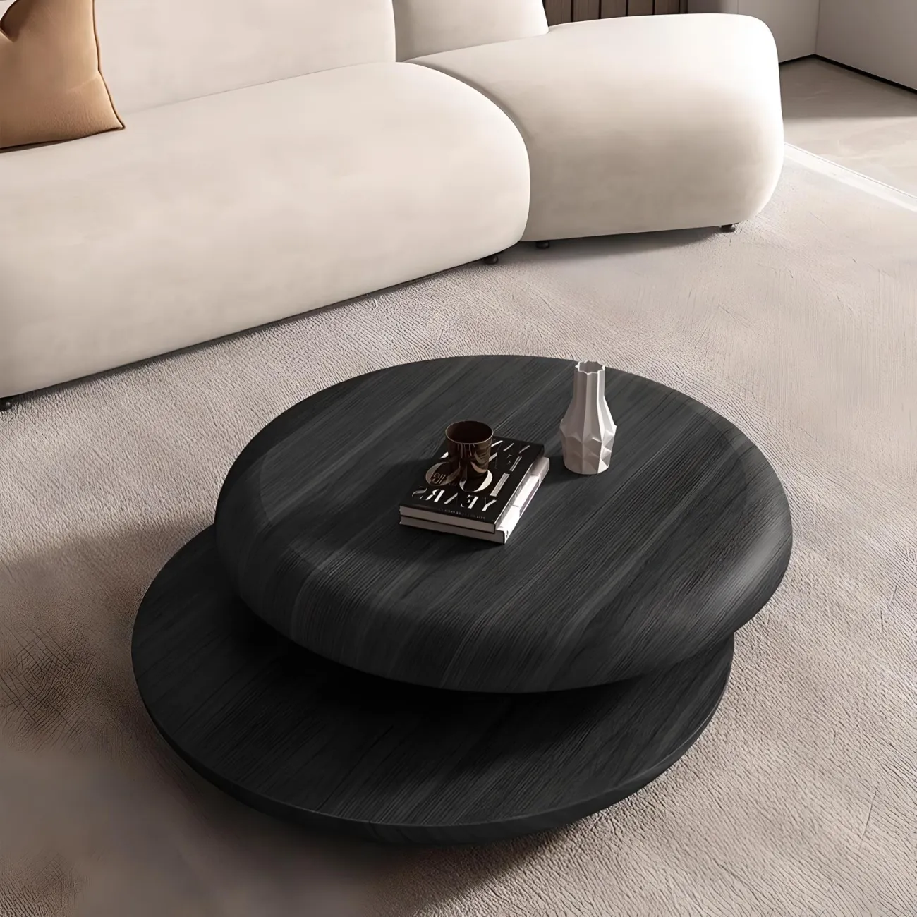 Круглый журнальный столик Mizeo 37576-30 в стиле минимализм