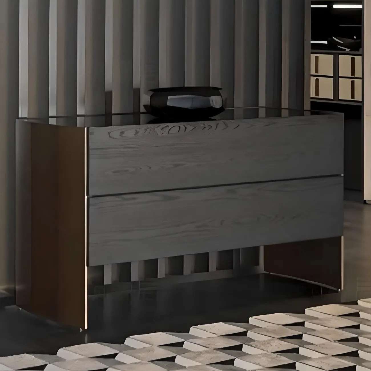 Мраморная прикроватная тумба Mizeo 37577-30 в стиле минимализм