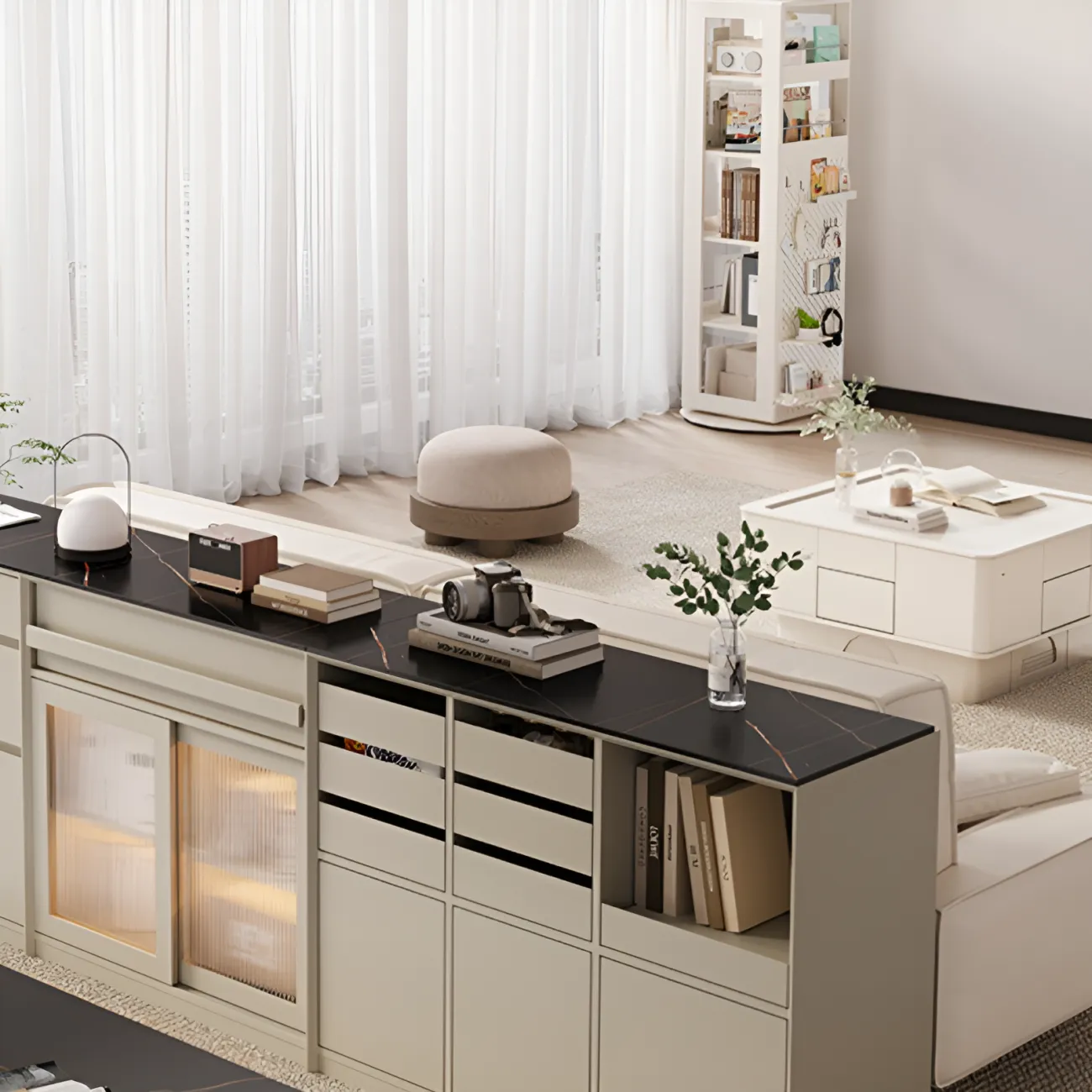 Минималистичный пуф Mizeo 37578-30 в современном стиле 