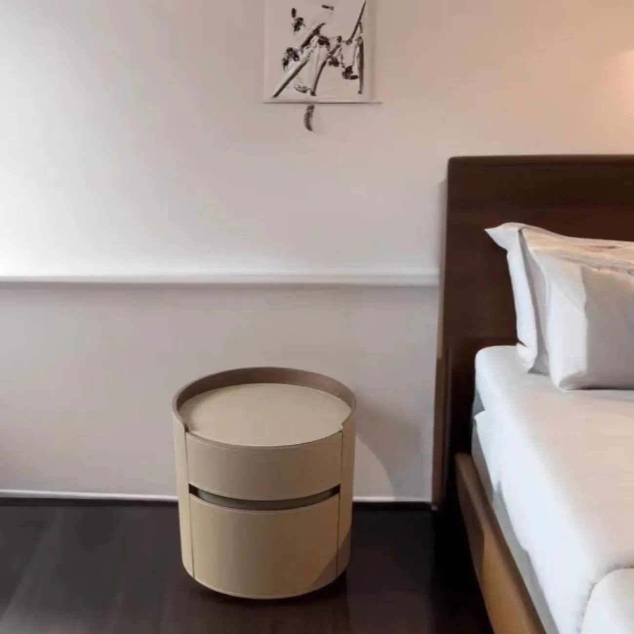 Круглая прикроватная тумба AIJIAO 37585-30 в стиле минимализм