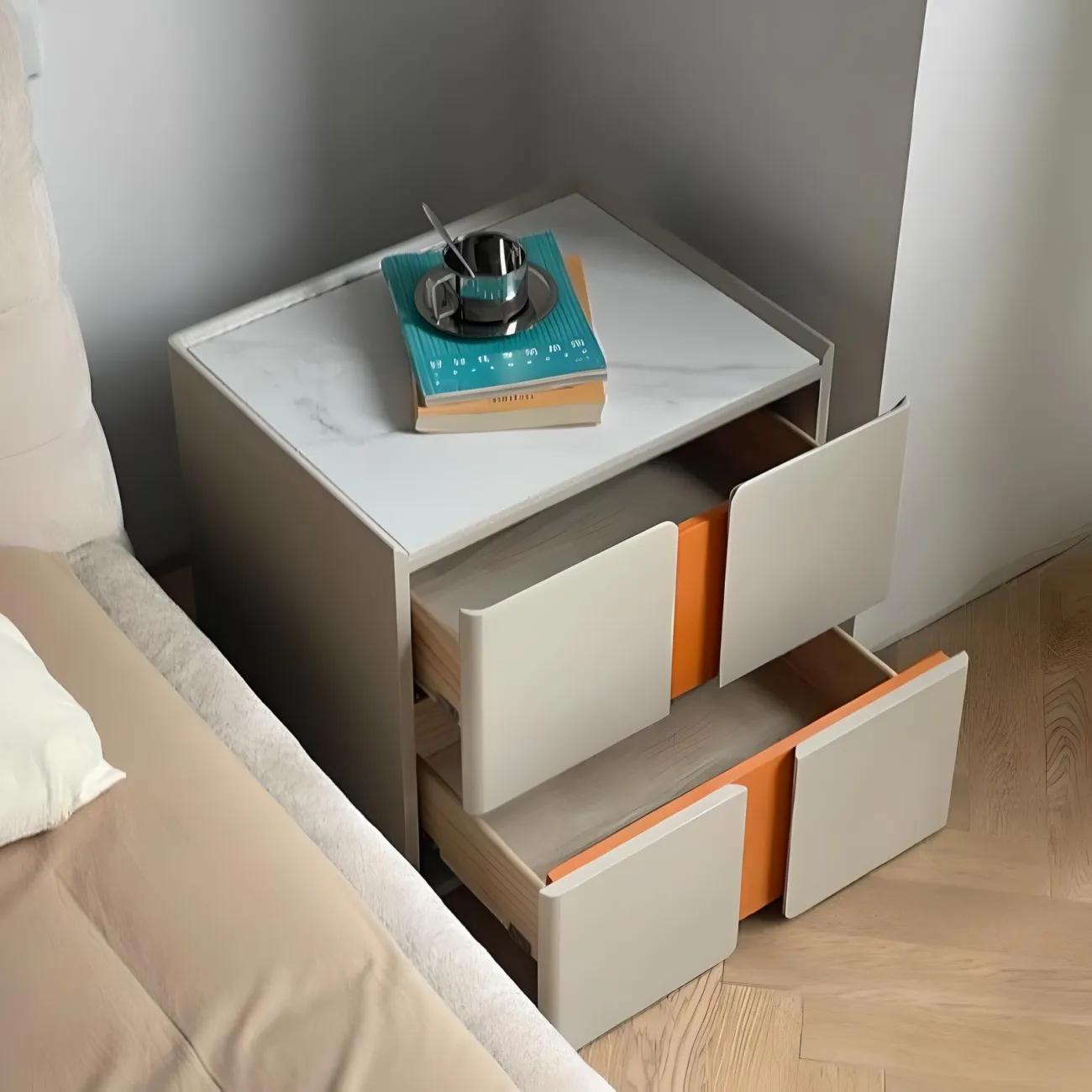 Современная прикроватная тумба AIJIAO 37622-30 в минималистичном стиле