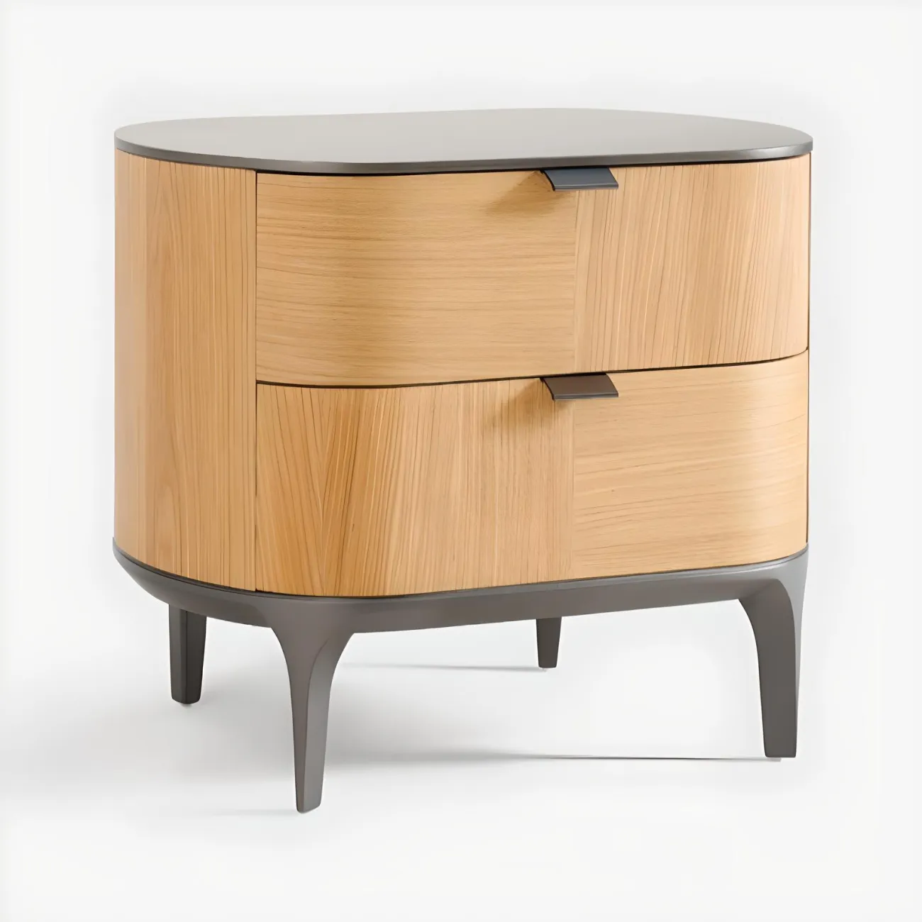 Минималистичная прикроватная тумба AIJIAO 37639-30 в итальянском бревенчатом стиле