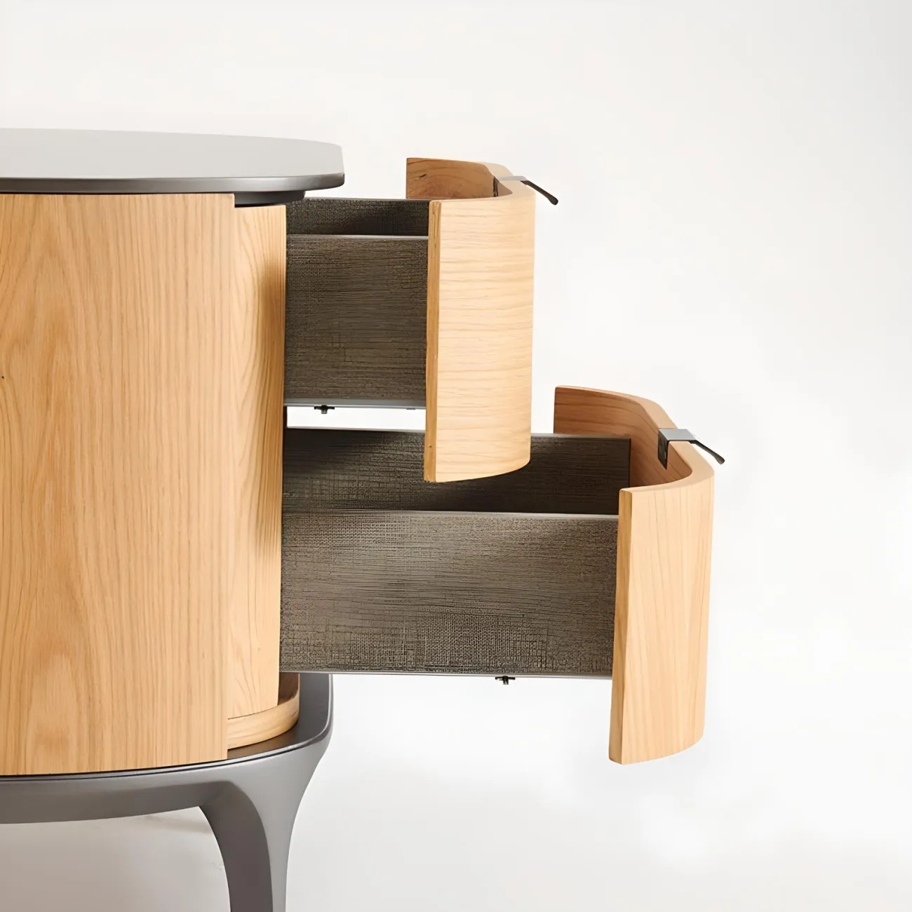 Минималистичная прикроватная тумба AIJIAO 37639-30 в итальянском бревенчатом стиле