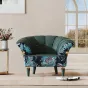 Роскошное кресло Mufandi 37640-30 с вышитым цветным рисунком