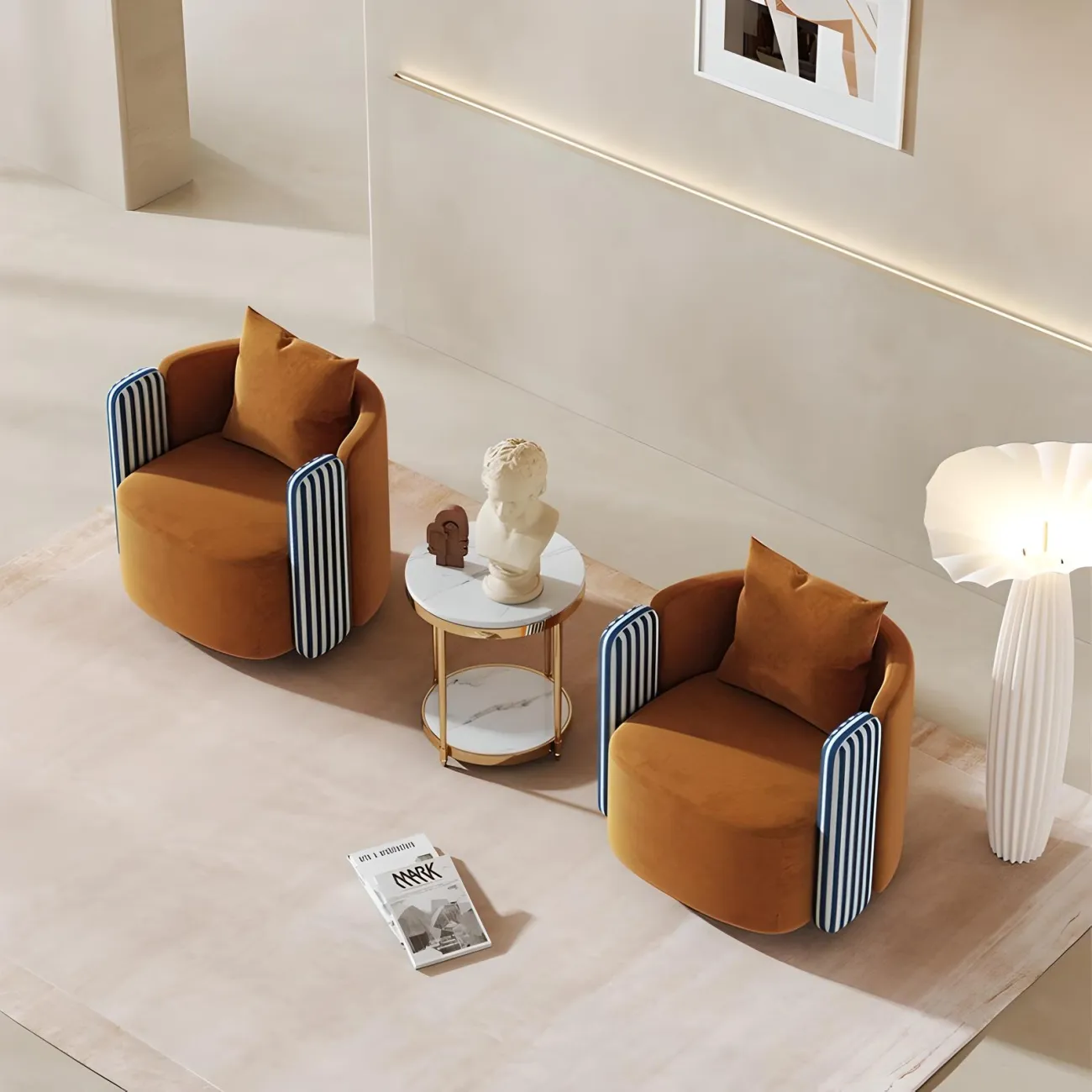 Кресло Mufandi 37649-30 в скандинавском стиле