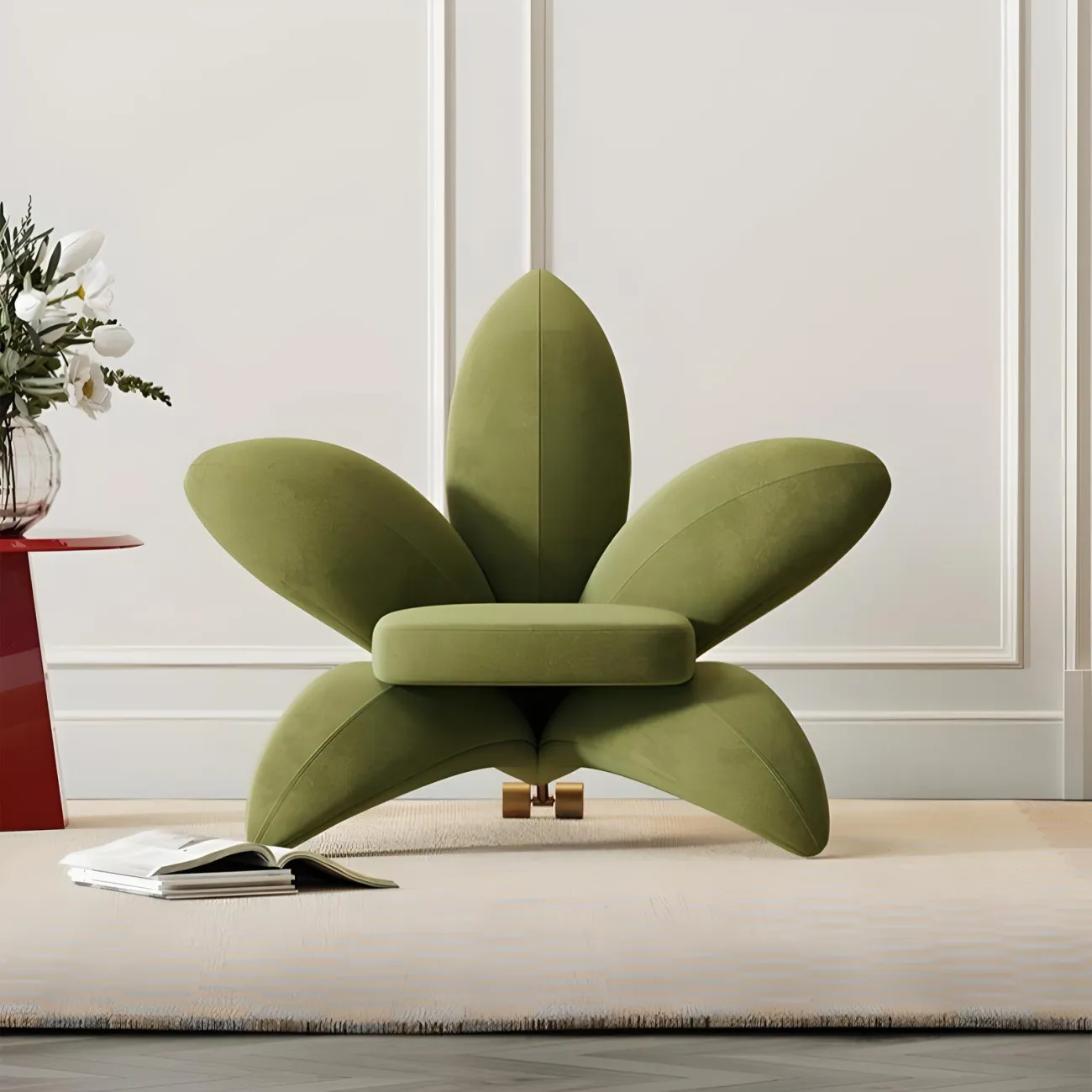 Цветочное кресло Mufandi 37651-30 в дизайнерском стиле Цветочное кресло Mufandi 37651-30 в дизайнерском стиле