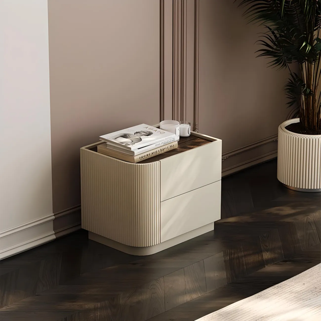 Прикроватная тумба Mufandi 37653-30 в минималистичном стиле 