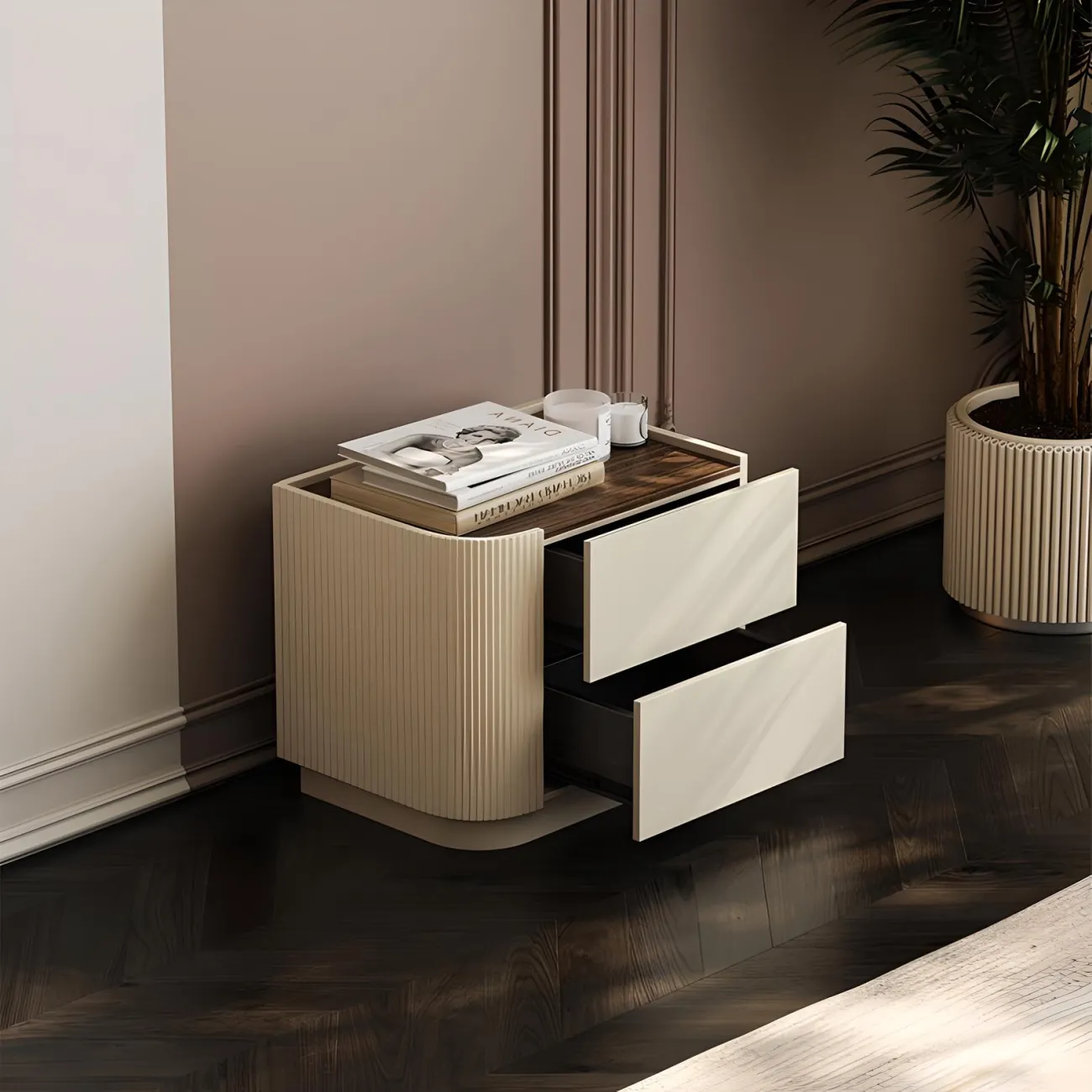 Прикроватная тумба Mufandi 37653-30 в минималистичном стиле 