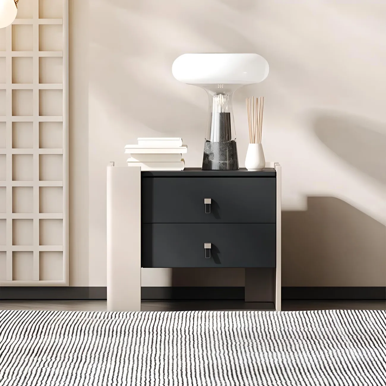 Итальянская прикроватная тумба Mufandi 37654-30 в минималистичном стиле Итальянская прикроватная тумба Mufandi 37654-30 в минималистичном стиле