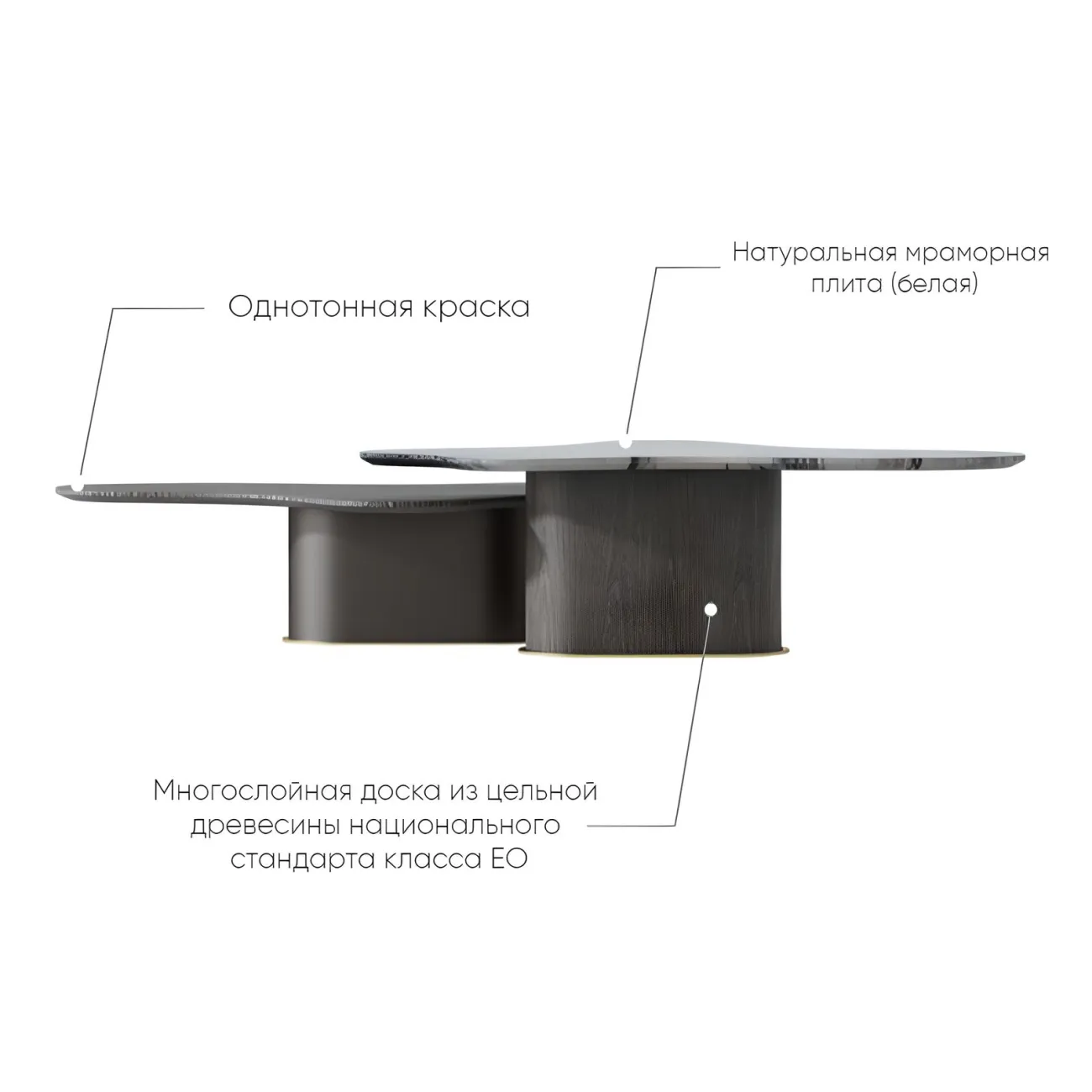 Журнальный столик Mufandi 37655-30 в современном стиле 