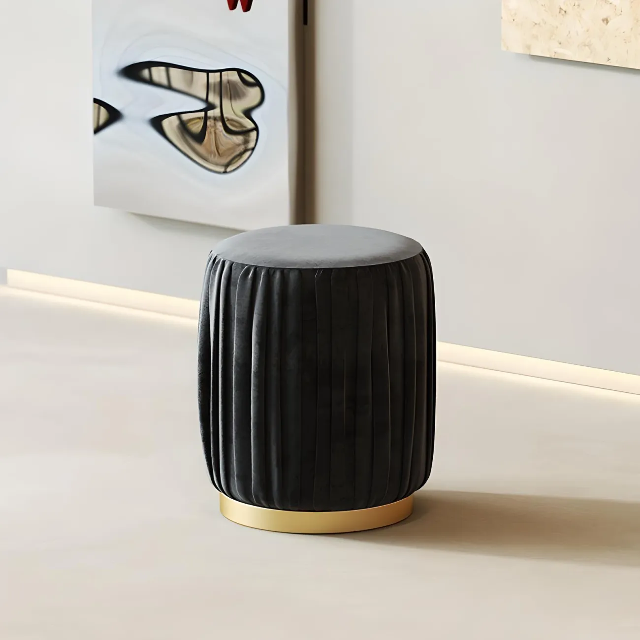 Круглый пуф Mufandi 37664-30 в скандинавском стиле 