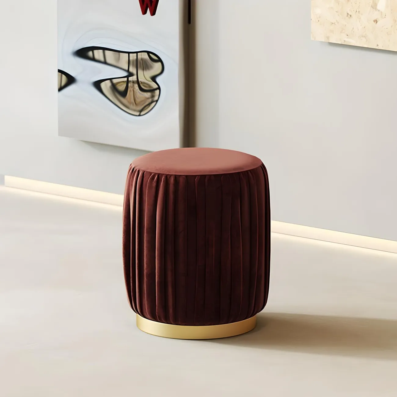 Круглый пуф Mufandi 37664-30 в скандинавском стиле 