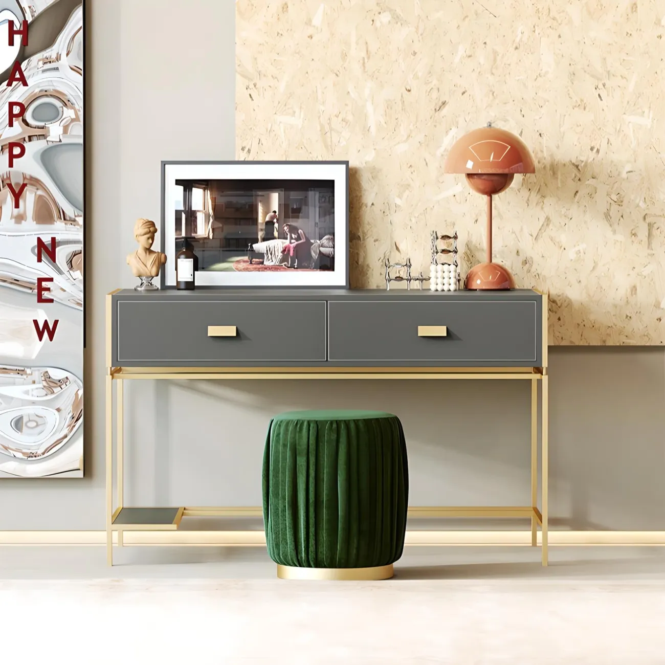 Круглый пуф Mufandi 37664-30 в скандинавском стиле 