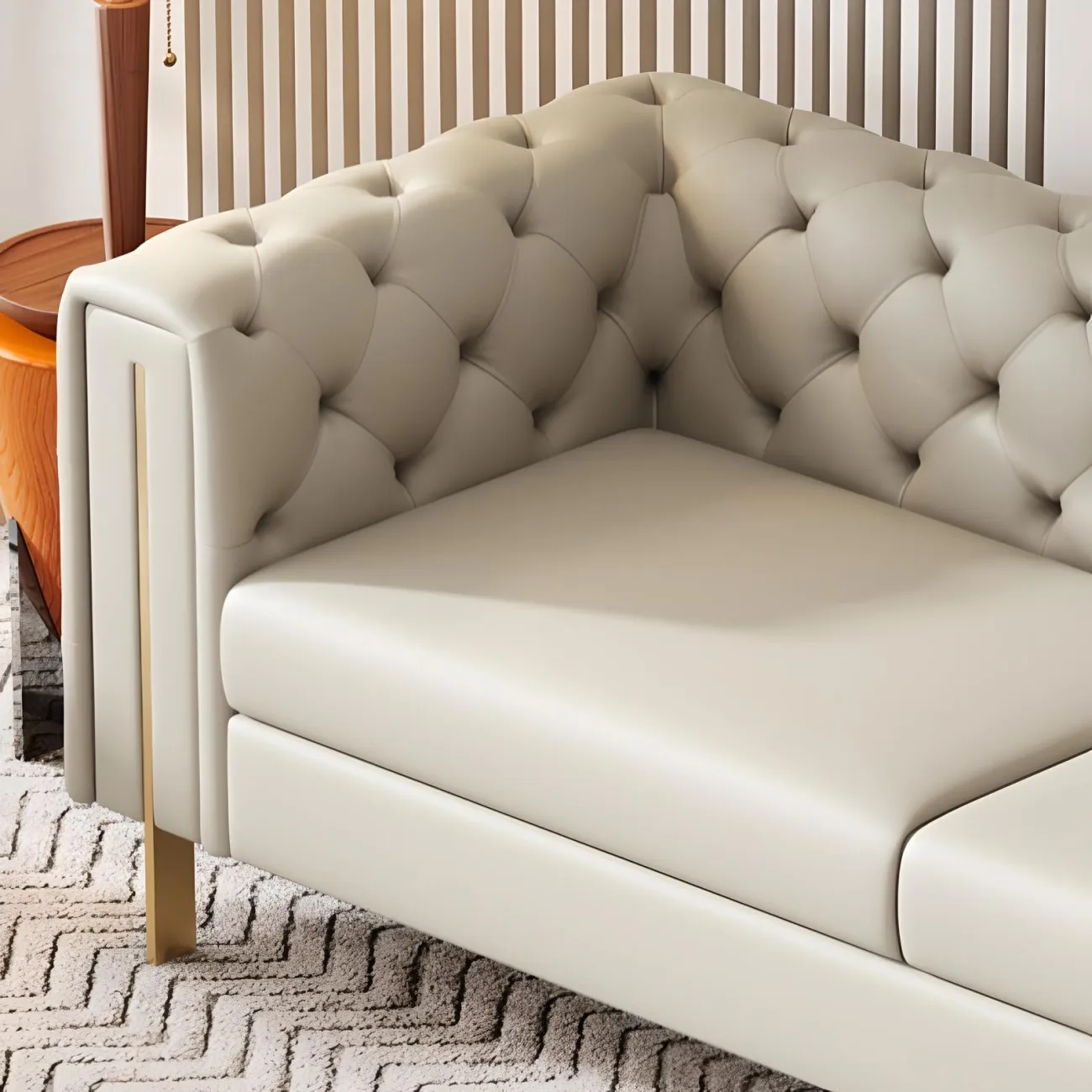 Кожаный диван Mufandi 37666-30 в минималистичном стиле Кожаный диван Mufandi 37666-30 в минималистичном стиле