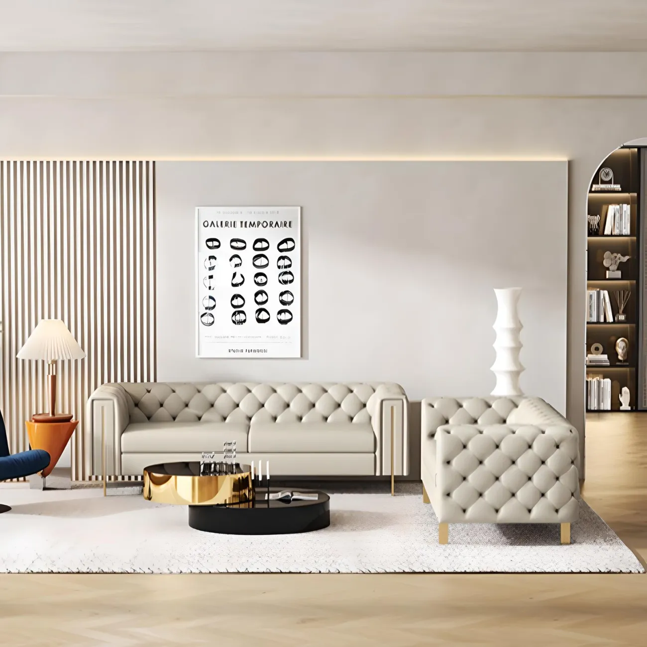 Кожаный диван Mufandi 37666-30 в минималистичном стиле Кожаный диван Mufandi 37666-30 в минималистичном стиле