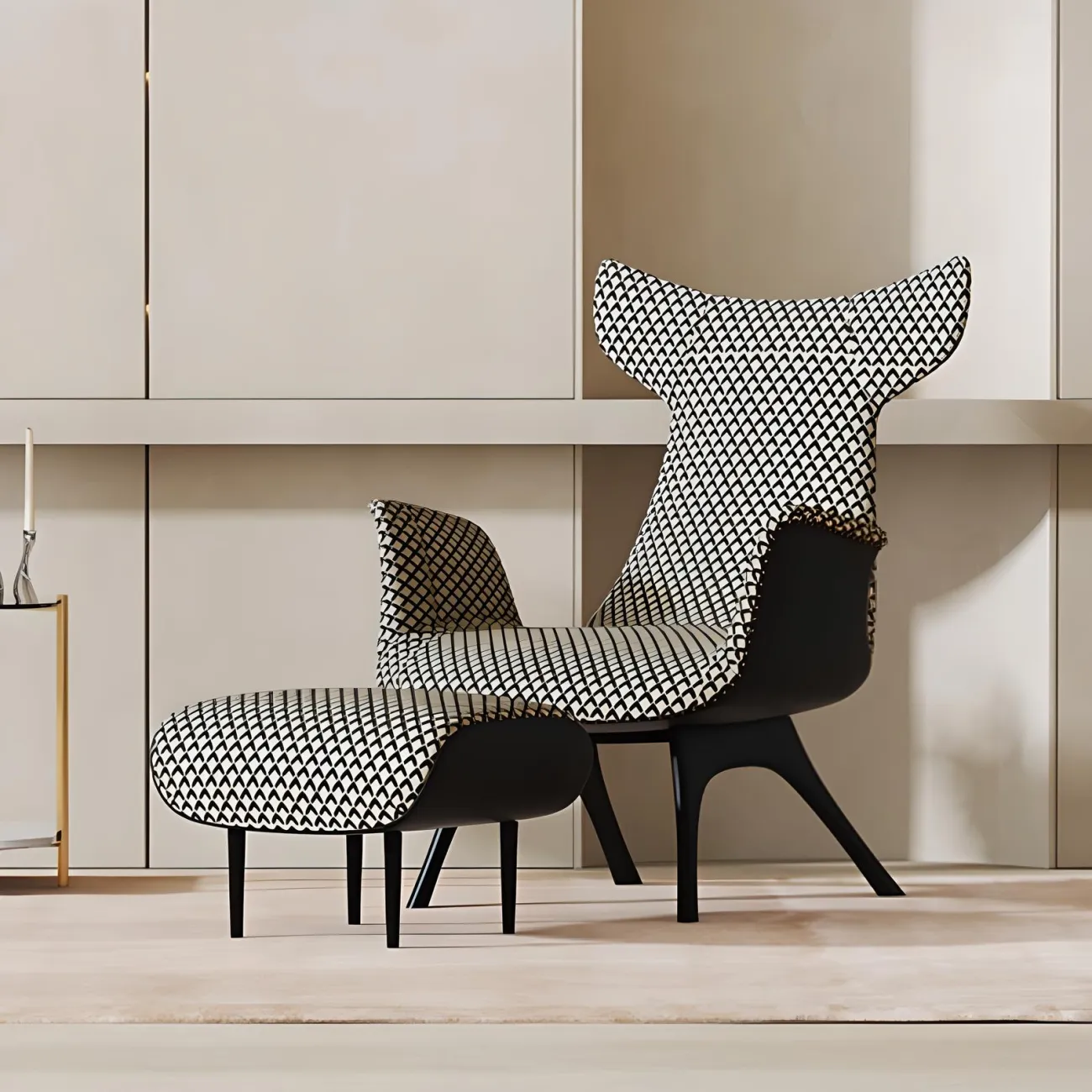 Роскошное кресло Mufandi 37665-30 в минималистичном стиле Роскошное кресло Mufandi 37665-30 в минималистичном стиле